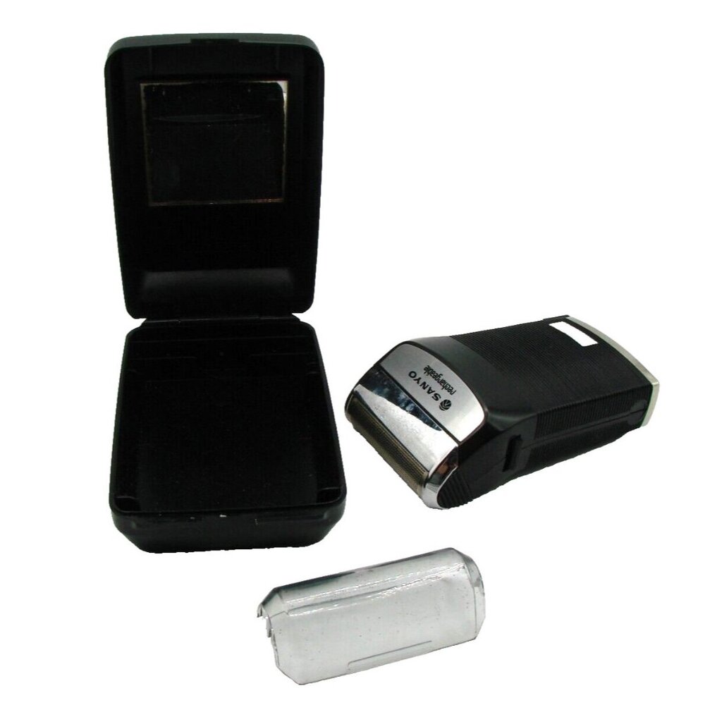 NEW Vintage Sanyo Cadnica SV-3800 Electric Shaver Rechargeable Black Case Works